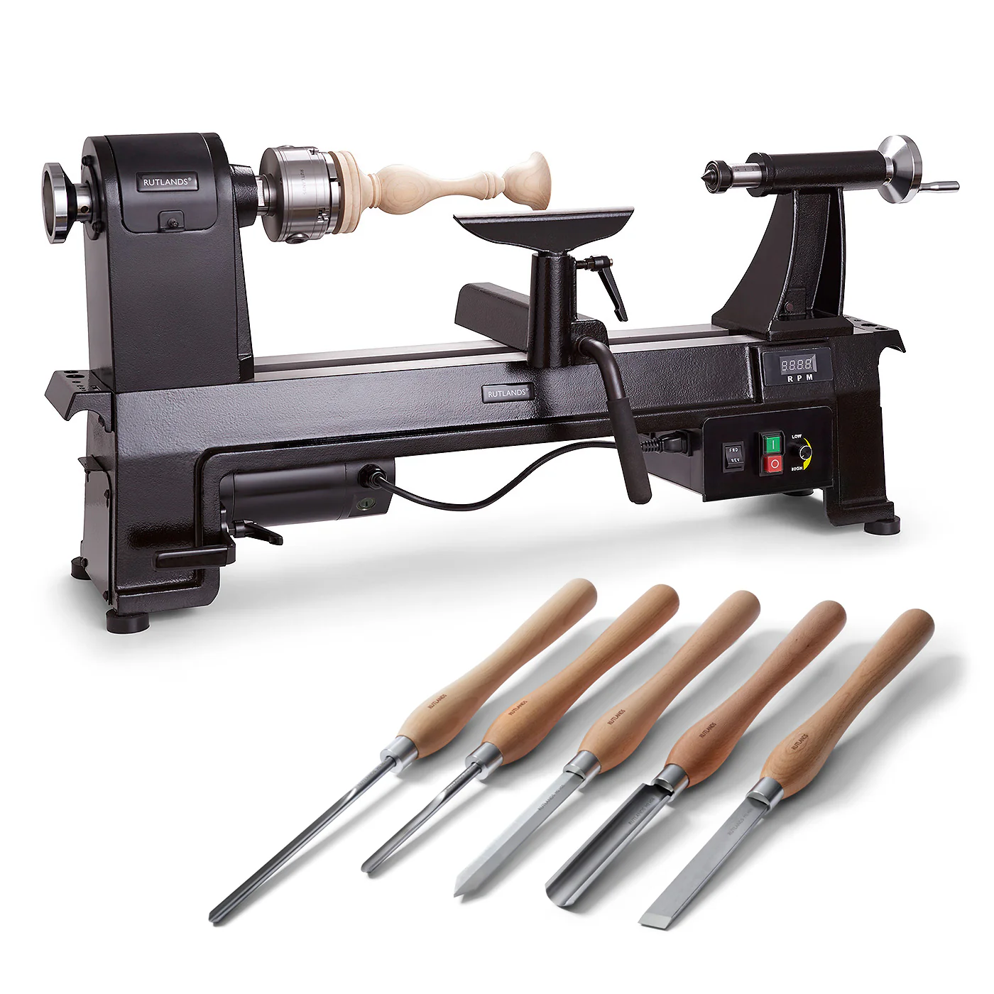 R3 Woodturning Lathe Variable Speed, Chuck and Tools - 355mm x 510mm