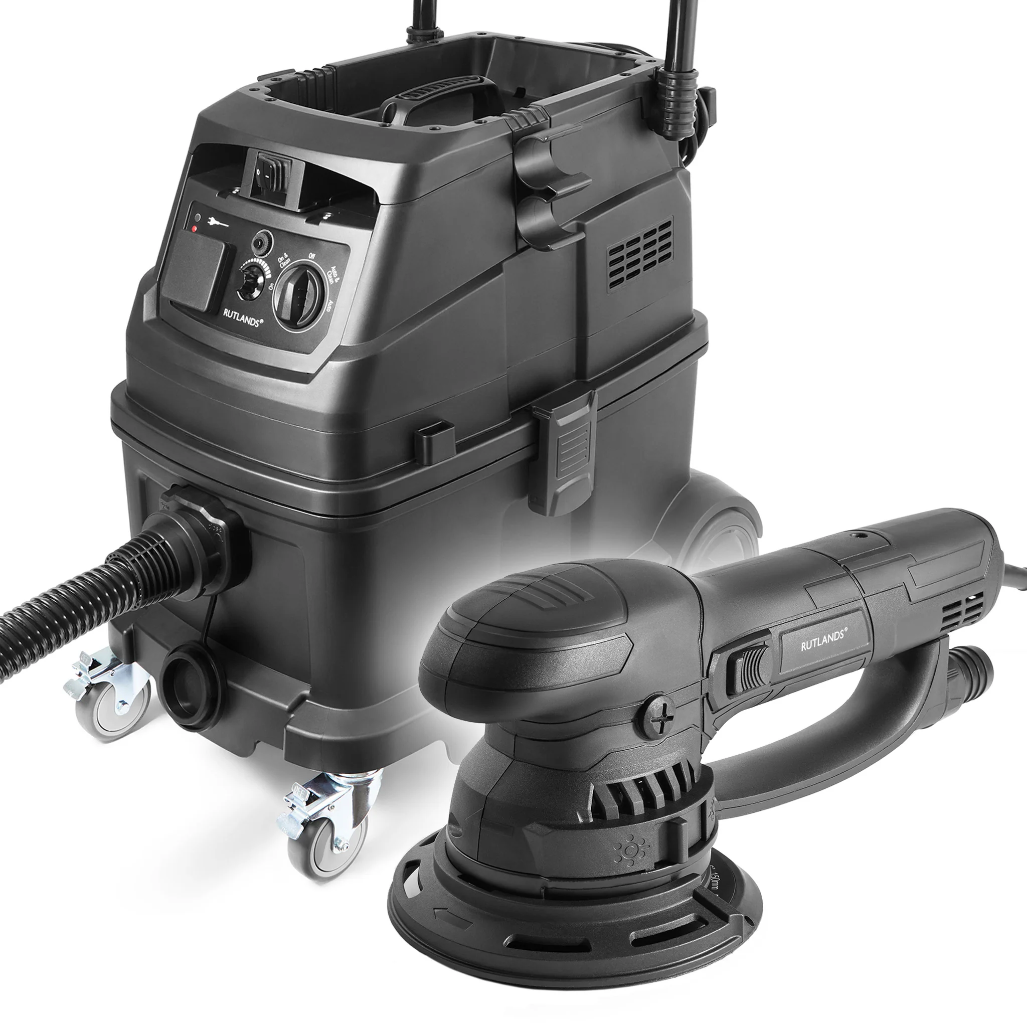 Random Orbital Sander with Turbo Gear Drive with M Class Dust Extractor - 40 Litre