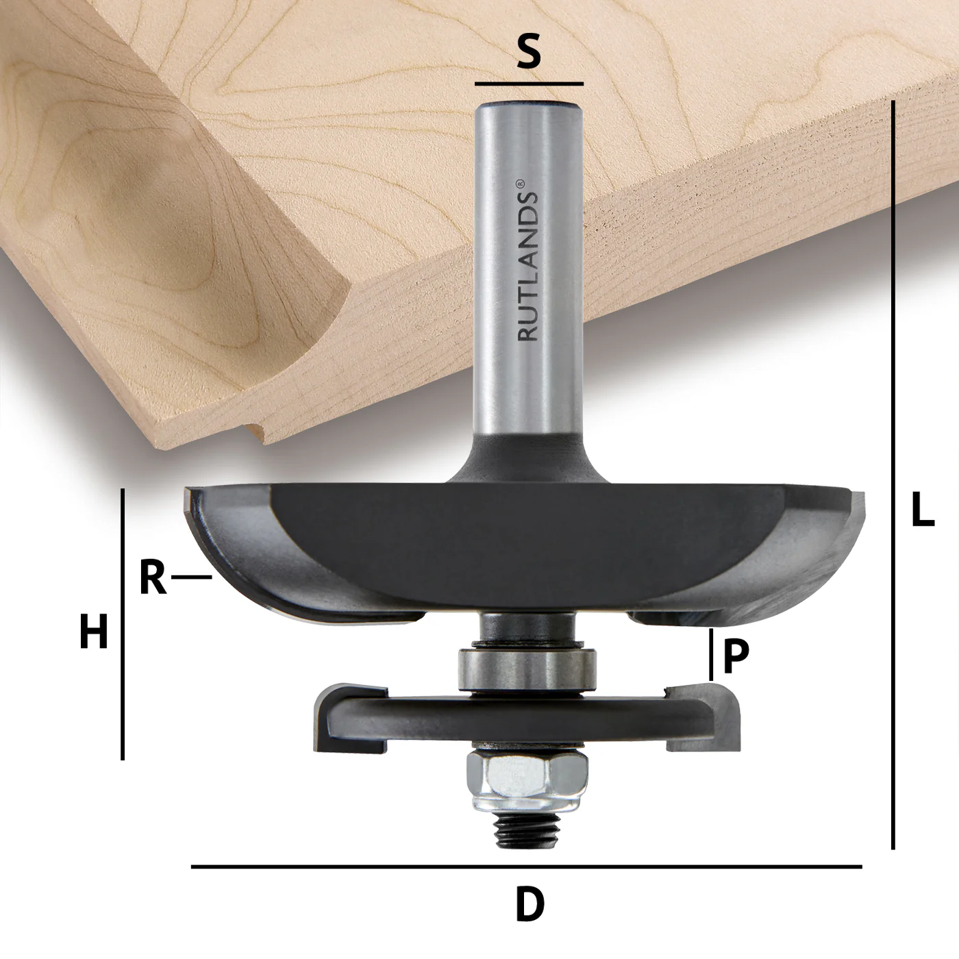 Router Bit Set - Raised Panel Door and Drawer with Backcutter - Roundover - Image 5