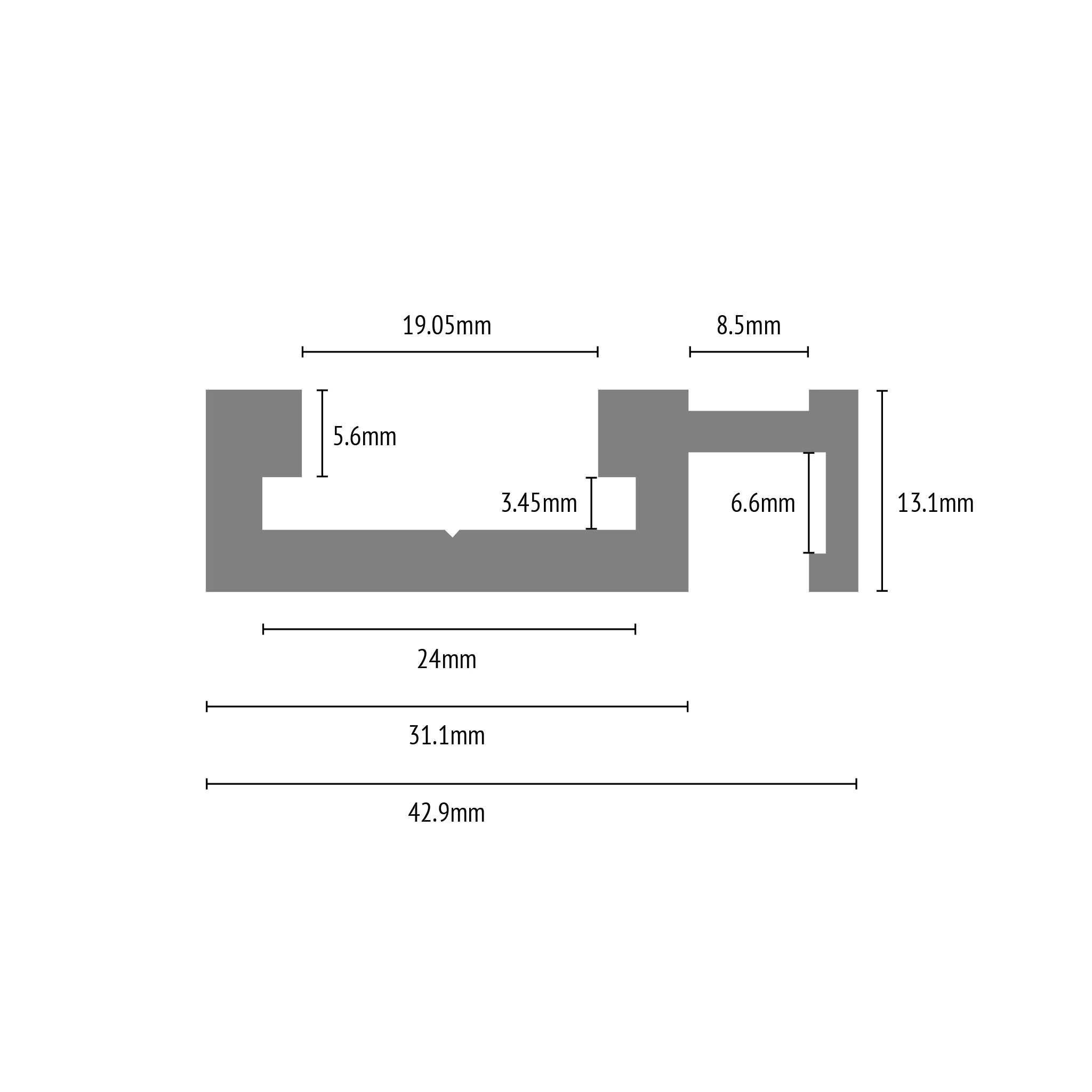 Scale T Track - 19mm - Pack of 2 x 1000mm - Image 3